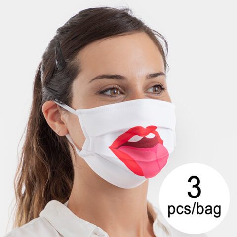 Επαναχρησιμοποιήσιμη Υφασμάτινη Μάσκα  Υγιεινής Tongue Luanvi Μέγεθος M Πακέτο των 3 τεμ