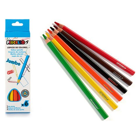 Χρωματιστά μολύβια Τριγωνικό Jumbo (6 pcs)
