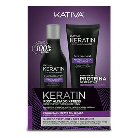 Σετ Κωμωτηρίου για Βραζιλιάνικο Ίσιωμα  Kativa Keratin (2 pcs) (250 ml + 200 ml)