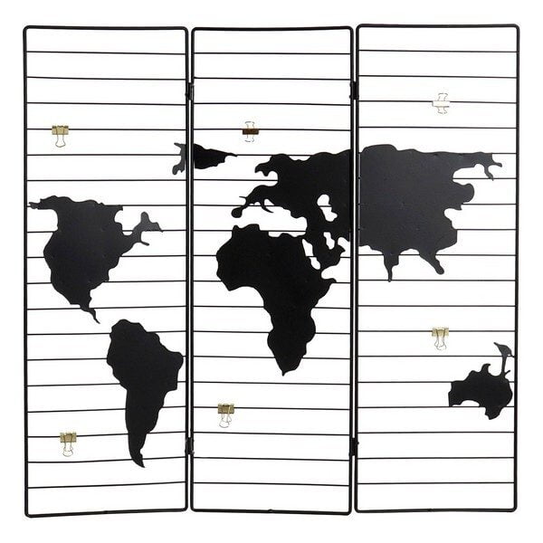 Κορνίζες DKD Home Decor Παγκόσμιος Χάρτης (58 x 1 x 58 cm)