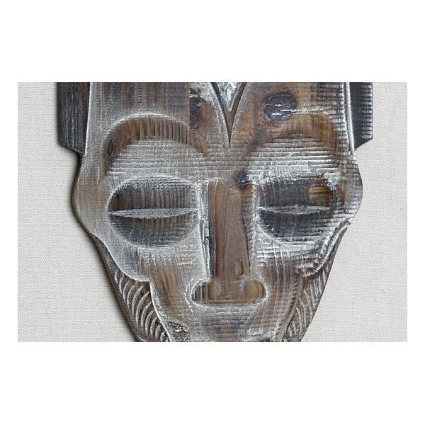 Διακόσμηση τοίχων DKD Home Decor Ξύλο Με ύφασμα Αποικιακό Μάσκα