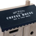 Διακοσμητικό κουτί DKD Home Decor Coffee House Ξύλο Cottage (23 x 10 x 31 cm)