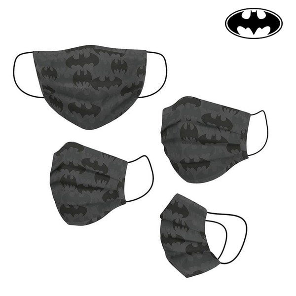 Επαναχρησιμοποιήσιμη Υφασμάτινη Μάσκα  Υγιεινής Batman Ενηλίκων Γκρι
