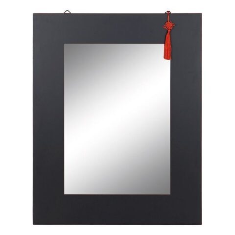 Τοίχο καθρέφτη DKD Home Decor Ανατολικó Μαύρο Έλατο (70 x 2 x 90 cm)
