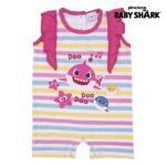 Ολόσωμο Κοντομάνικο για Μωρά Baby Shark Ροζ