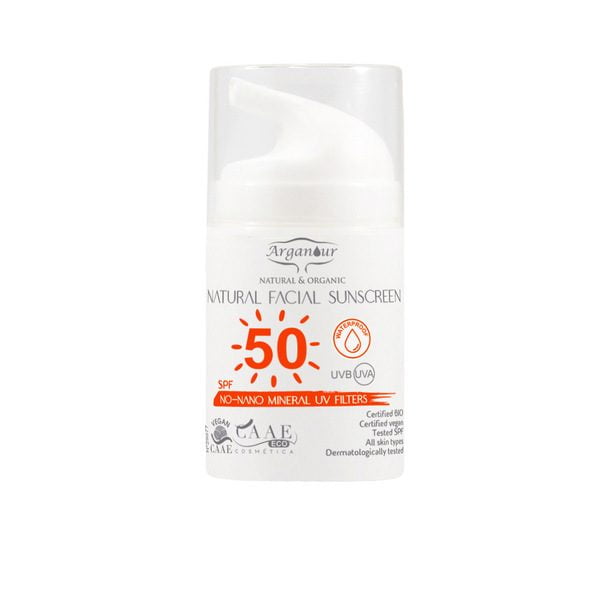 Αντιηλιακό Προσώπου Natural & Organic Arganour Spf50 (50 ml)