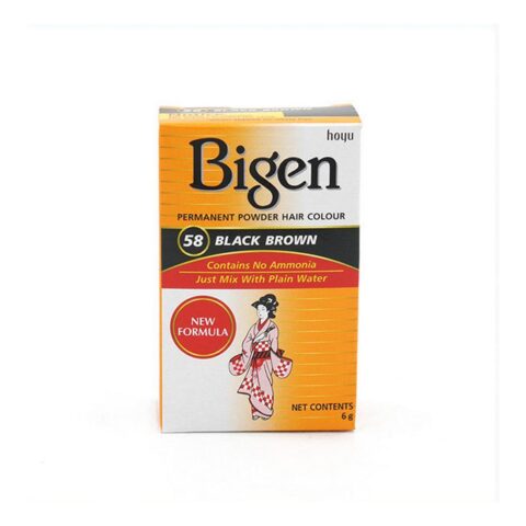Μόνιμη Βαφή Bigen Nº58 Black Brown (6 gr)