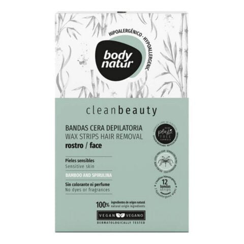 Ταινίες Αποτρίχωσης Προσώπου Body Natur Clean Beauty (12 uds)