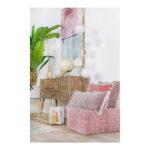 Μαξιλάρι DKD Home Decor Ροζ Βελούδο βαμβάκι (60 x 60 x 32.5 cm)