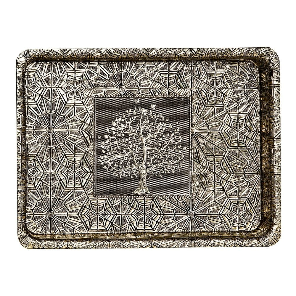 Δίσκος DKD Home Decor Αλουμίνιο (30.5 x 21.5 x 4 cm)
