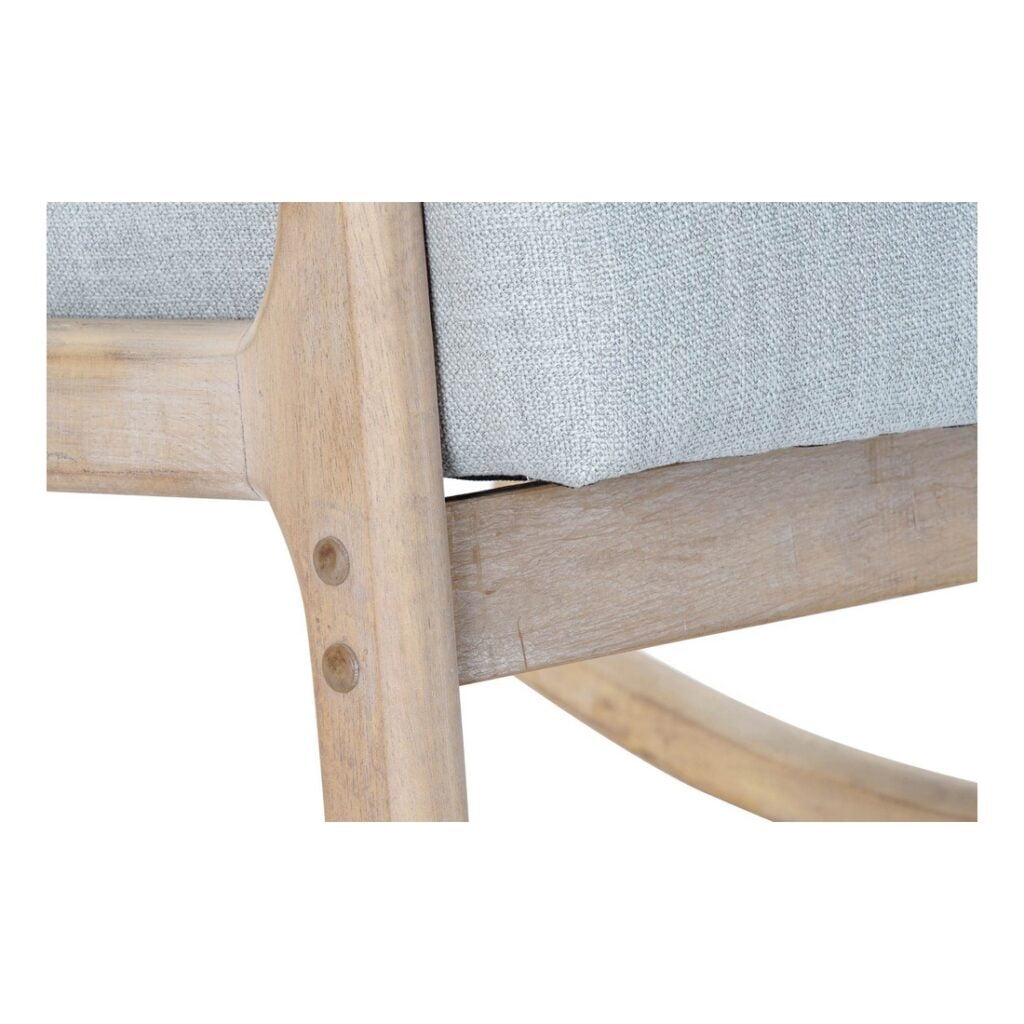 Πολυθρόνα DKD Home Decor Γκρι λινό ξύλο καουτσούκ (66 x 88 x 78 cm)