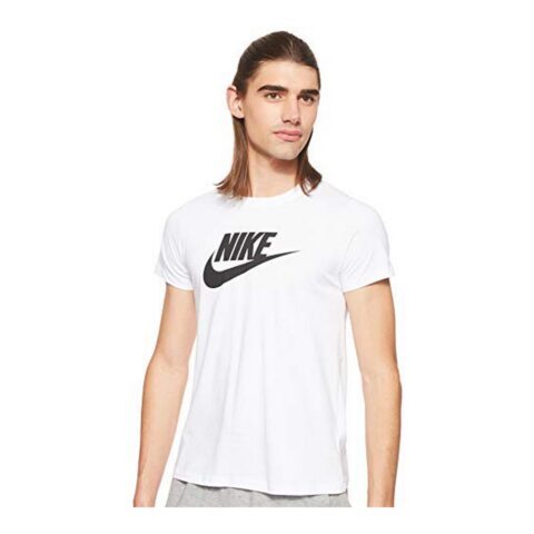 Ανδρική Μπλούζα με Κοντό Μανίκι NSW TEE ESSNTL ICON BV6169  Nike 100 Λευκό