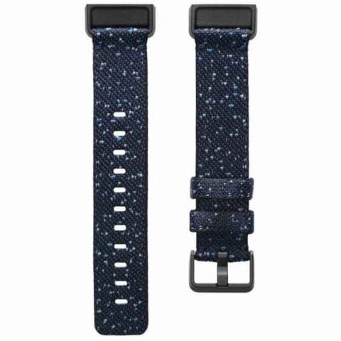 Λουρί Fitbit CHARGE 4 FB168WBNVBKL 18 - 22 cm Ύφασμα Μπλε