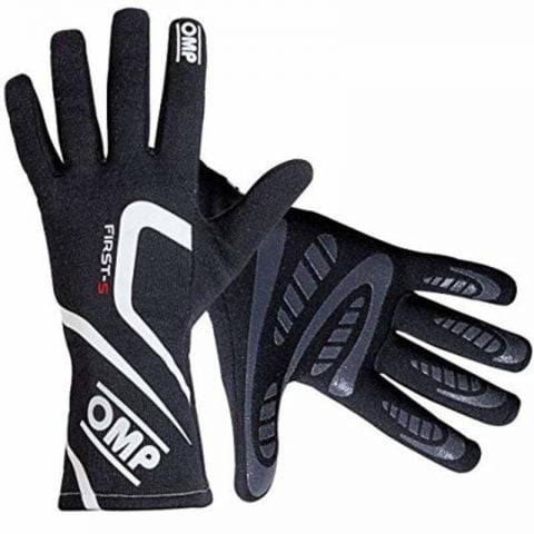 Men's Driving Gloves OMP First-S Μαύρο (Μέγεθος M)