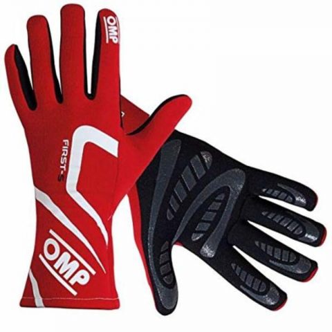 Men's Driving Gloves OMP First-S Κόκκινο (Μέγεθος M)
