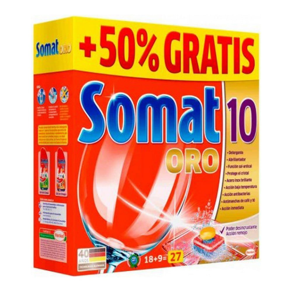 Ταμπλέτες για το Πλυντήριο Πιάτων Somat (18 uds)