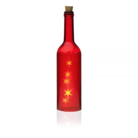Μπουκάλι LED Versa Cosmo Κόκκινη Κρυστάλλινο (7