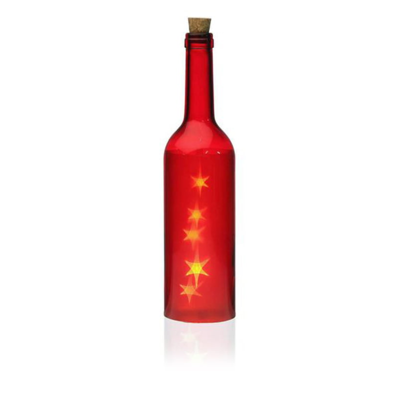 Μπουκάλι LED Versa Cosmo Κόκκινη Κρυστάλλινο (7