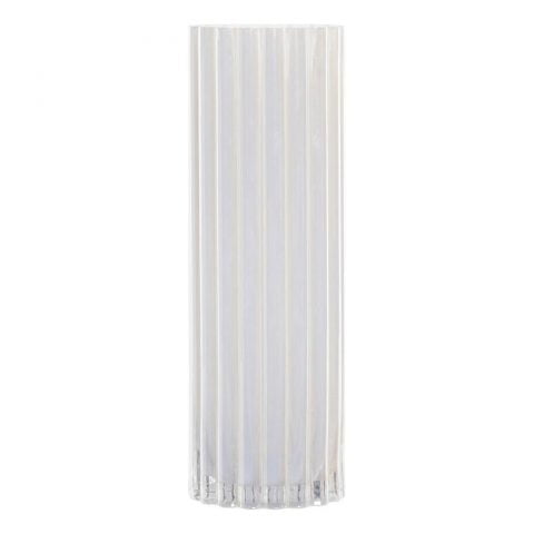 Βάζο DKD Home Decor Λευκό Κρυστάλλινο (10 x 10 x 30 cm)