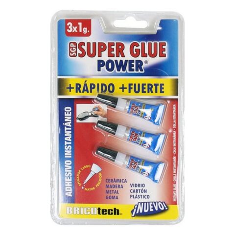 Κόλλα Bricotech Super Glue Power (3 uds)