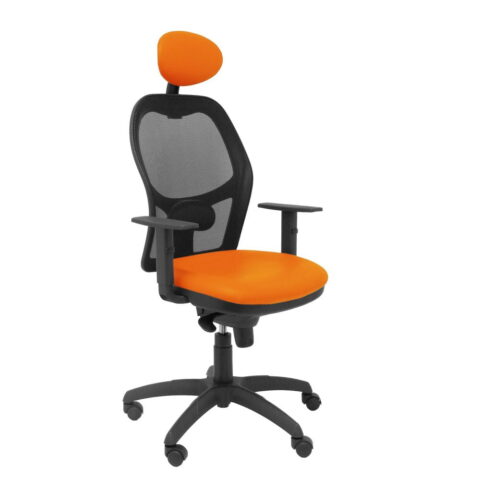 Καρέκλα γραφείου με κεφαλάρι Jorquera malla P&C SNSPNAC Πορτοκαλί