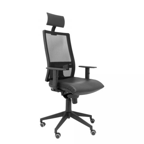 Καρέκλα γραφείου με κεφαλάρι Horna P&C SPIELNE Μαύρο