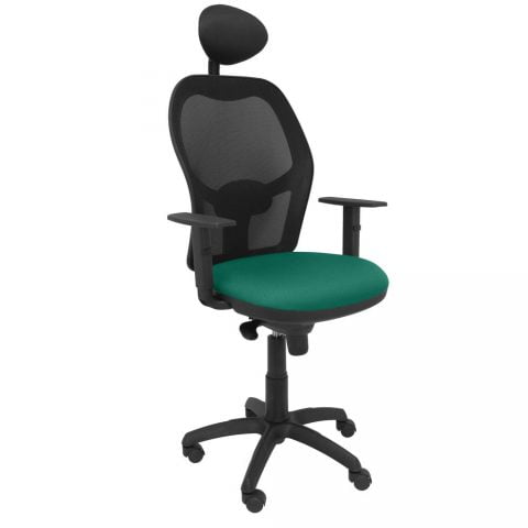 Καρέκλα γραφείου με κεφαλάρι Jorquera P&C ALI456C Πράσινο