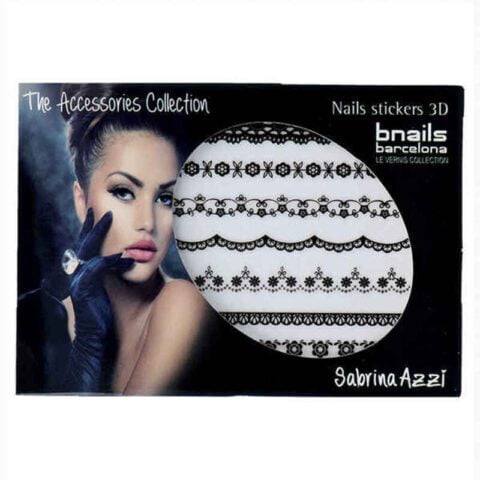 Αυτοκόλλητα για τα νύχια Bnails Deco Sabrina Azzi 1 Black Lace 108 Μαύρο