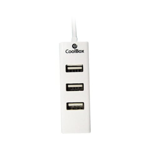 Hub USB 3 Θύρες CoolBox HUBCOO190 Λευκό
