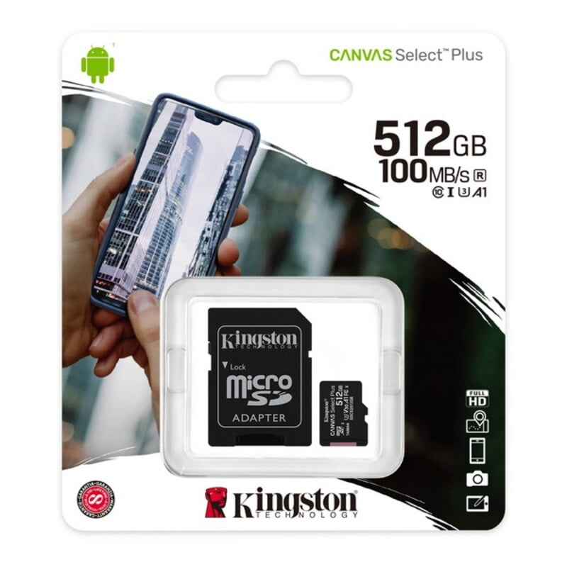 Κάρτα Μνήμης Micro SD με Αντάπτορα Kingston SDCS2 100 MB/s
