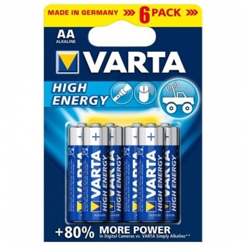 Αλκαλική Μπαταρία Varta 4906121446 AA High Energy 1.5 V (6 Τεμάχια)