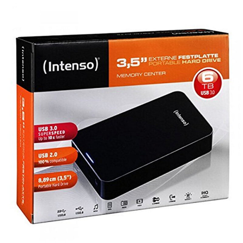 Εξωτερικός Σκληρός Δίσκος INTENSO 6031514 3.5" USB 3.0 6 TB Μαύρο