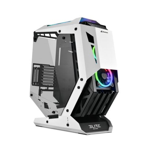 Κουτί Μέσος Πύργος ATX Sharkoon ELITE SHARK CA700 LED RGB Μαύρο/Λευκό Λευκό