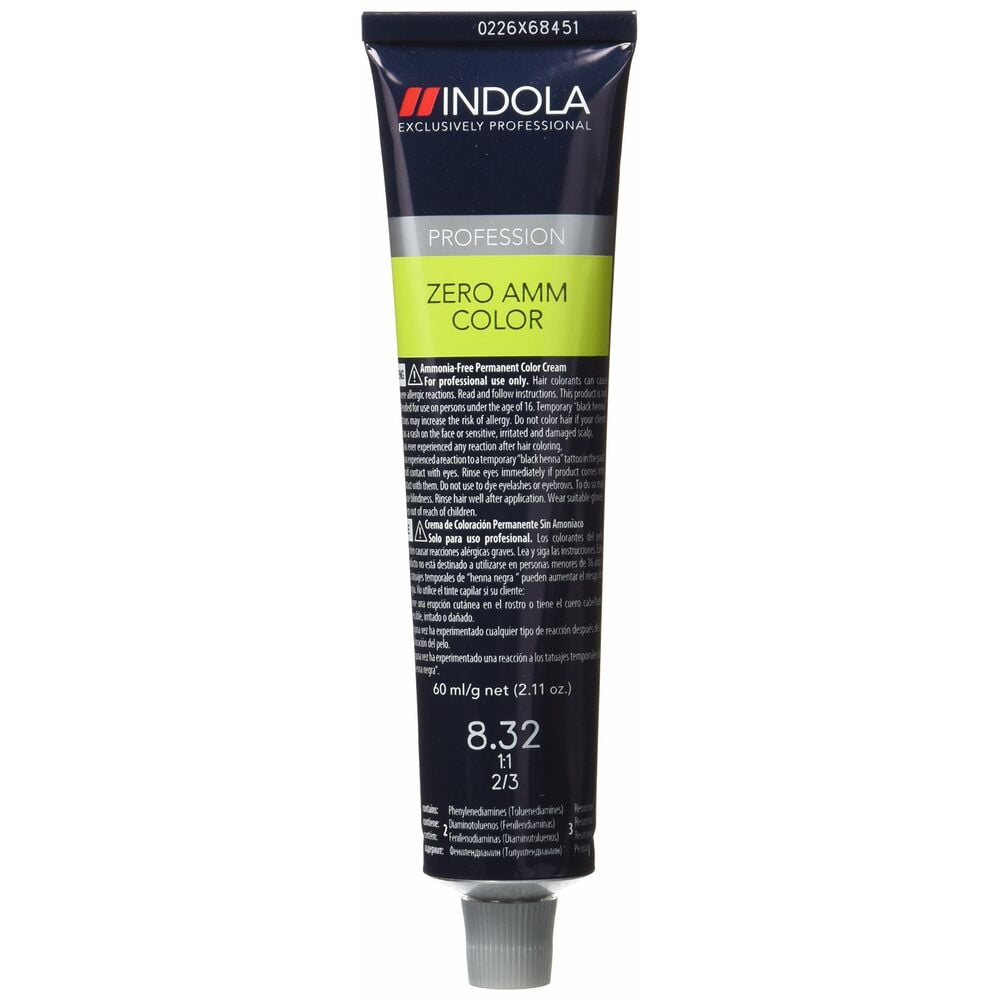 Μόνιμη Βαφή Indola Zero AMM #8.32 (60 ml)