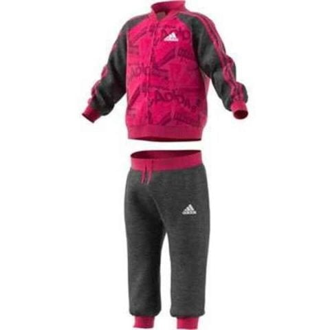 Αθλητική Φόρμα για Μωρό Adidas I Bball Jog FT Ροζ Μαύρο Πολύχρωμο