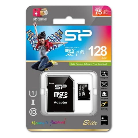 Κάρτα Μνήμης Micro SD με Αντάπτορα Silicon Power SP128GBSTXBU1V10SP UHS-I GB Class 10 128 GB