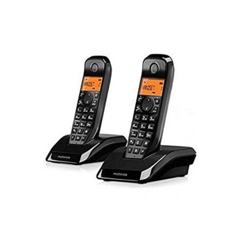 Ασύρματο Τηλέφωνο Motorola S1202 Duo Μαύρο/Λευκό