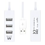 USB Hub Ewent AAOAUS0134 Λευκό