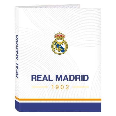 Φάκελος δακτυλίου Real Madrid C.F. Μπλε Λευκό A4 (26.5 x 33 x 4 cm)