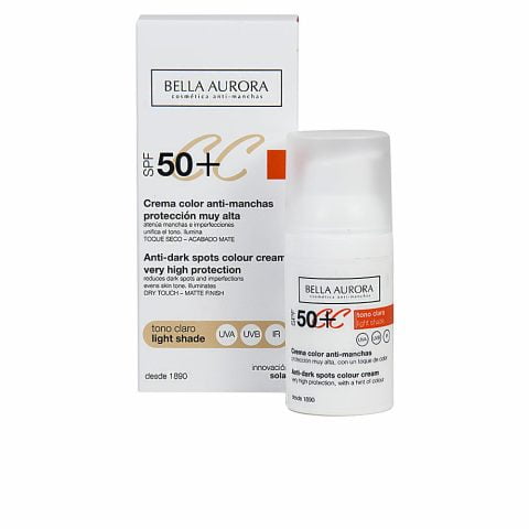 Κρέμα κατά των Ατελειών Bella Aurora CC Cream Spf 50+ Φωτεινός Τόνος (30 ml)