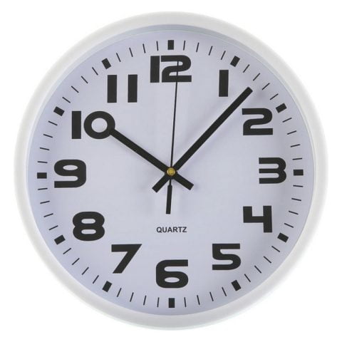 Ρολόι Τοίχου Versa Λευκό Πλαστική ύλη 3