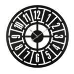 Ρολόι Τοίχου Versa 18191475 Μαύρο Μέταλλο 60 x 60 x 5 cm