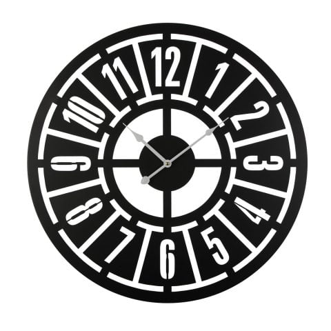 Ρολόι Τοίχου Versa 18191475 Μαύρο Μέταλλο 60 x 60 x 5 cm