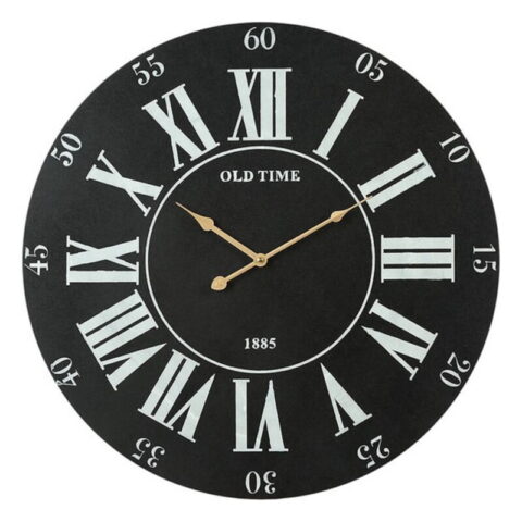 Ρολόι Τοίχου Κυκλικό Μαύρο (60 x 60 x 4