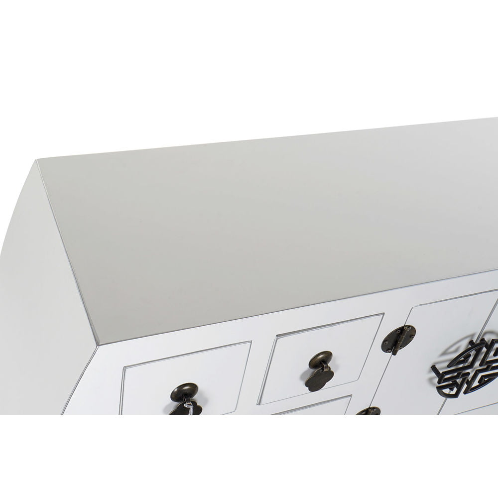 Κονσόλα DKD Home Decor Λευκό Ασημί Έλατο Ξύλο MDF (98 x 26 x 80 cm)