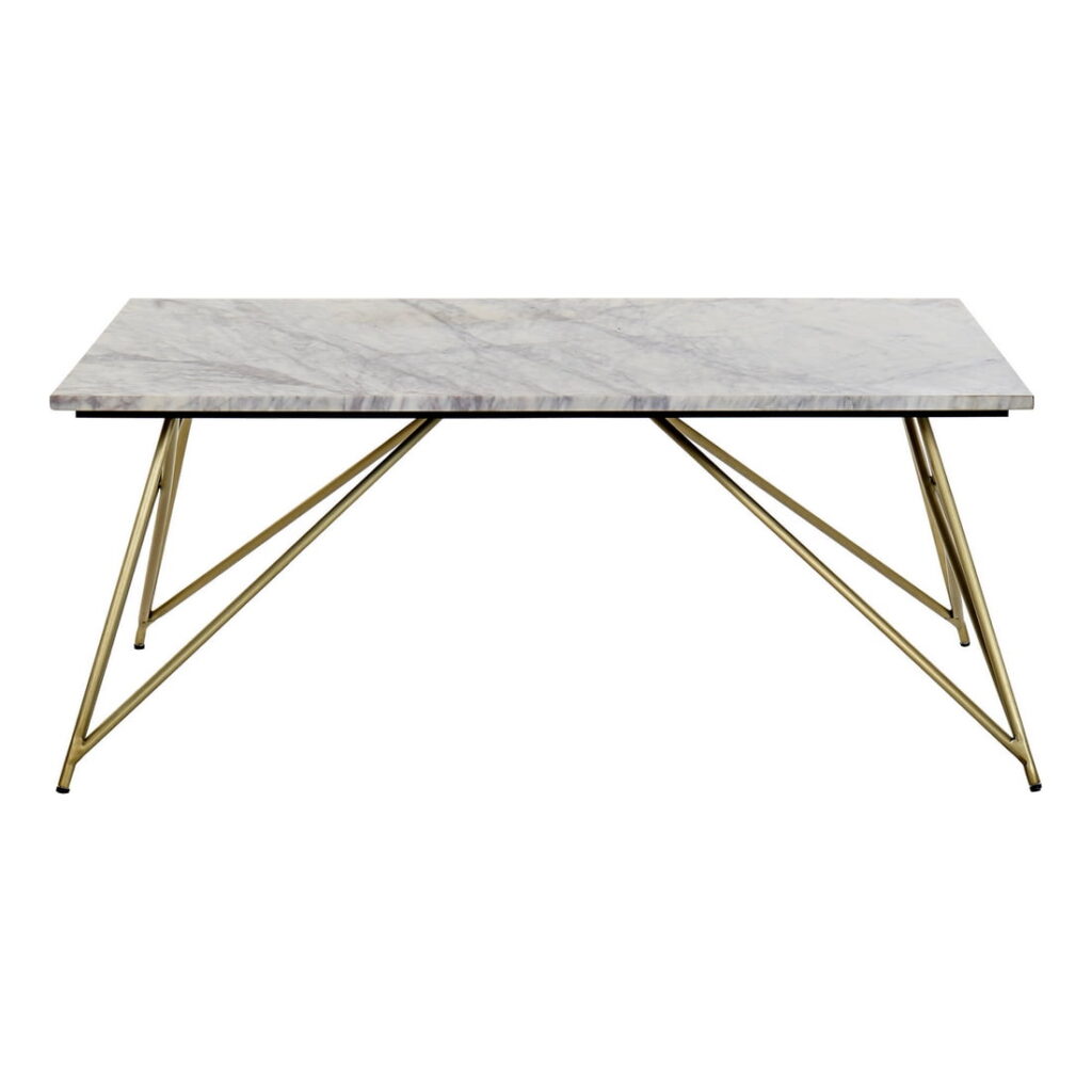 Βοηθητικό Τραπέζι DKD Home Decor Χρυσό Λευκό Μάρμαρο Σίδερο (100 x 61 x 42 cm)