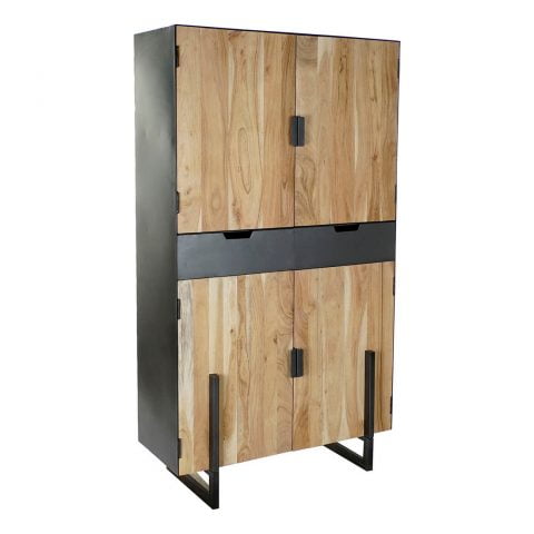 Ντουλάπι DKD Home Decor Μέταλλο ξύλο ακακίας (100 x 45 x 185 cm)