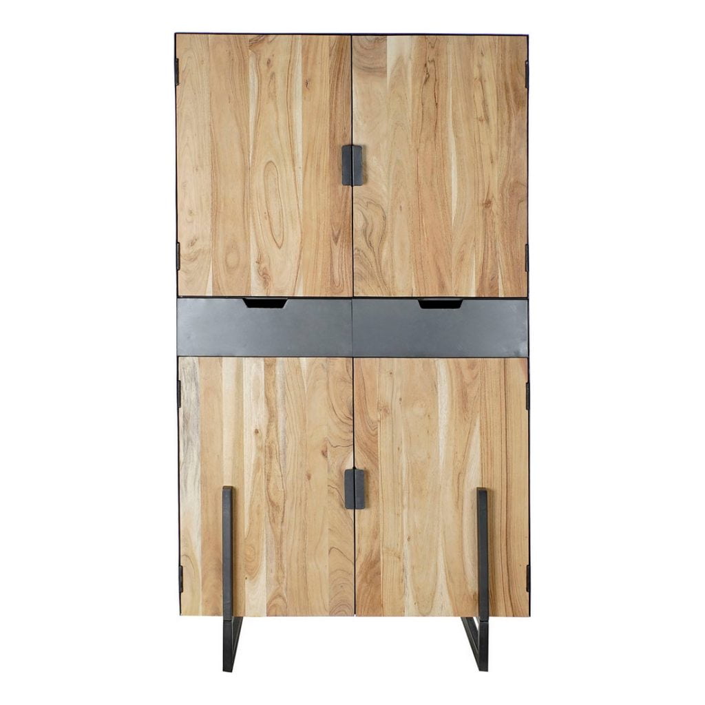 Ντουλάπι DKD Home Decor Μέταλλο ξύλο ακακίας (100 x 45 x 185 cm)