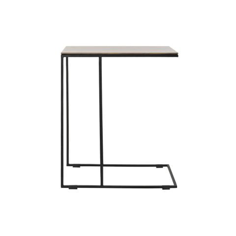 Βοηθητικό Τραπέζι DKD Home Decor Καφέ Μαύρο Ξύλο Μέταλλο (50 x 30 x 61 cm)