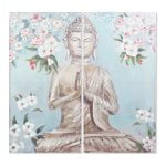 Πίνακας DKD Home Decor Καμβάς Βούδας (2 pcs) (70 x 3 x 140 cm) (2 pcs)